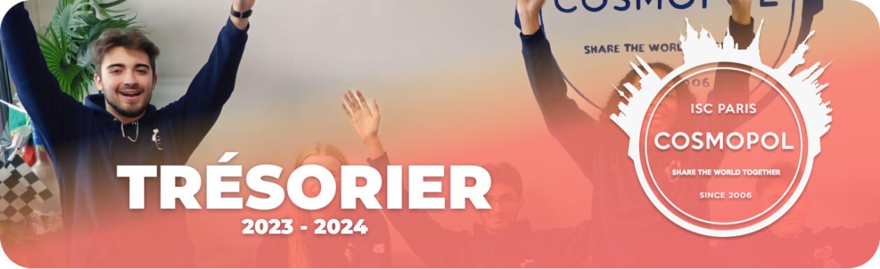 Adam Biar, trésorier de Cosmopol pour l’année 2023-2024 durant son Bachelor à l’ISC Paris.